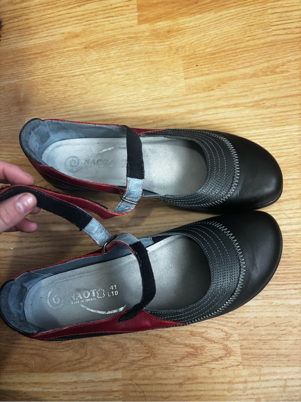 Naot Kirei Mary Jane sz 41 red black fall walking comfort support orthopedic 10 - Picture 4 of 7